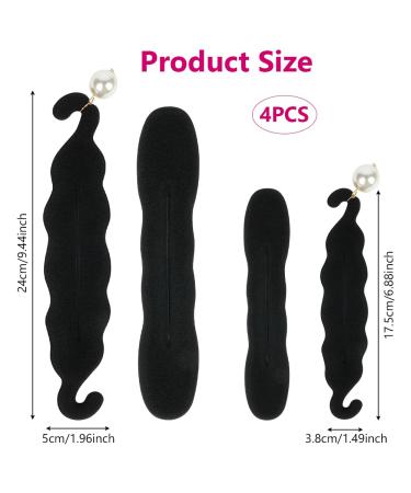 Uraqt Hair Bun Maker Set - 4 Pieces Hair Knot & Styling Donut Roll for Women & Girls | Perfect for Ballet & Elegant Hairstyles - Buy Online on GoSupps.com