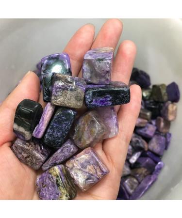 Crystal 200g Natural Crystal Purple charoite Tumbled Stone JZIGTDEM