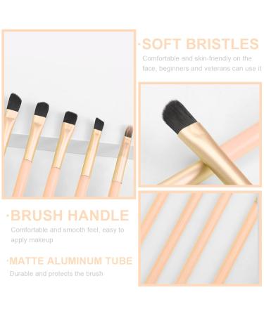 Menyiyds Professional Makeup Brush Set 5 Eyeliner & Eyeshadow Brushes Portable Cosmetic Tools for Eyebrows Lips & More (Champagne) - Buy Online on GoSupps.com