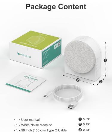 Medcursor Smart White Noise Machine with App Control | 39 HiFi Sounds | Night Light | for Baby & Adults - Buy Online on GoSupps.com