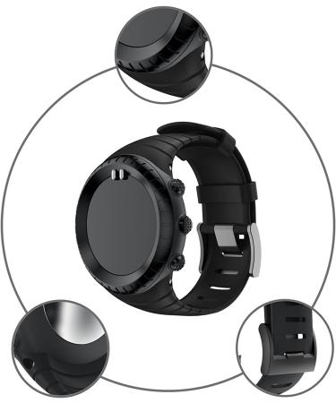 Suunto Core SS014993000 Replacement Rubber Watch Band - Black - Buy Online on GoSupps.com