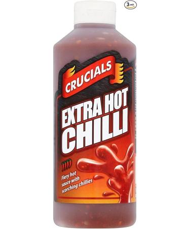 Hot Chilli Sauce Bundle with Crucial Extra Hot Chilli Squeezy Sauce 1L (3 Pack) - Buy Online on GoSupps.com