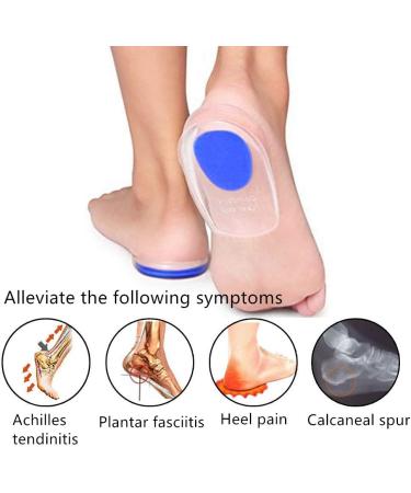 Siismi Gel Insoles for Men - 3 Pairs Heel Support & Achilles Tendon Relief - Plantar Fasciitis Heel Cup Pads - Buy Online on GoSupps.com