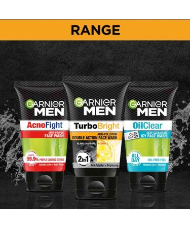 Garni er Men Turbo Bright Double Action Face Wash - Deep Cleansing Anti Pollution 150g - Best for Clear Skin - International Shipping - Buy Online on GoSupps.com