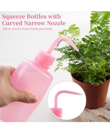 Set of 6 eyelash wash bottles with curved nozzle and leak-proof cap ideal for rinsing eyelashes and laboratory use 250 ml - Buy Online on GoSupps.com