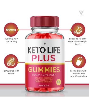 Keto Life Plus Gummies: 3 Pack Apple Cider Vinegar Supplement for Weight Loss - 180 Gummies - Buy Online on GoSupps.com
