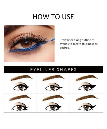 Royal Blue & Purple Glitter Liquid Eyeliner Set - Waterproof & Smudge Proof - 2Pcs Metallic Satin Finish Eye Liner Pen - Long Lasting & High Pigmented - 2 Count - Buy Online on GoSupps.com