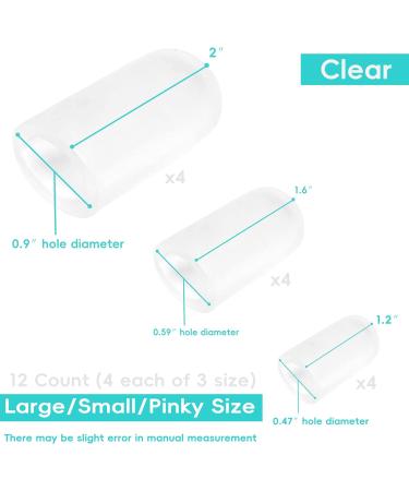 Byehambuni Gel Toe Protectors - 12 Pack for Men & Women | Clear Toe Caps & Sleeves for Corns Calluses & Blisters - Protects Toenails & Prevents Rubbing - Buy Online on GoSupps.com