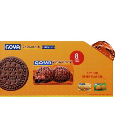 Goya Foods Chocolate Maria Cookies 3.5 oz (Pack of 8) - Delicious Spanish Treat for Snacking or Dessert - Buy Online on GoSupps.com
