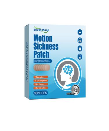 Motion Sickness Patch 36 Pieces Non Drowsy Sea Sickness Patches Behind Ear for Cruise Ship Travel Waterproof Car Sick Patches Fast Acting (1) White