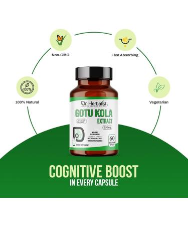 Dr. HERBALIST Gotu Kola Extract 550mg 60 Vegan Capsules | 10:1 Extract 5 500mg Raw Herb | Premium Quality | Non-GMO Gluten-Free | Daily Herbal Support | Centella asiatica Extract Gotu Kola 1 - Buy Online on GoSupps.com