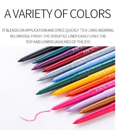 Colourful Eyeliners Matte Eyeliner Pencil Long Lasting Waterproof Makeup Cosmetics 12PCS - Buy Online on GoSupps.com