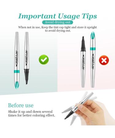  LOPHE LOPHE 3D Eyebrow Pencil with 4 Tips - Liquid Waterproof & Long Lasting for Natural Makeup - Buy Online on GoSupps.com