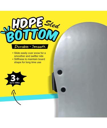 WOOWAVE 36 Inch Foam Snow Sled for Kids - Lightweight Toboggan with PE Core and Slick Bottom (Blue) - Buy Online on GoSupps.com
