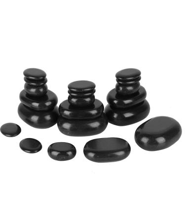 Black Basalte Hot Stone Set Oval De Forme De Peau Hydratant Pierres Massage Spa pour un Usage Professionnel ou Domicile Soulager le Stress Am liorer la qualit du Sommeil Compl ter les