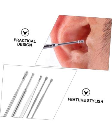 6-Piece Healvian Ear Cleaning Set - Stainless Steel Tools for Professional Ear Wax Removal in Earth Tones - Buy Online on GoSupps.com