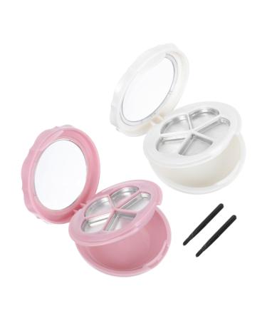 TOVINANNA 2 Sets Practical Cosmetics Storage Trays Eyeshadow Lipstick Subpackage Trays