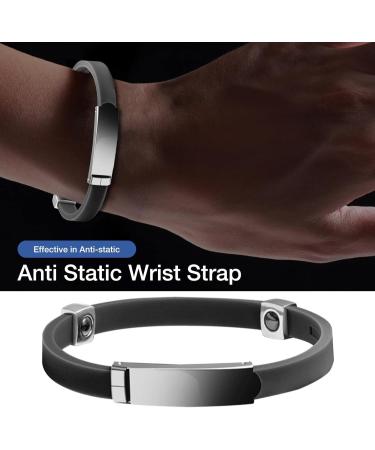 ERZU Anti Static Wrist Strap Band Adjustable Cordless Anti-Static Wristband Wireless Antistatic Bracelet For Men Women Fits Your Wrist Comfortably - Buy Online on GoSupps.com