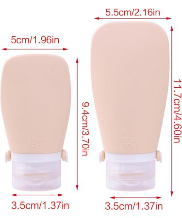 Silicone Travel Bottle Leak Proof Refillable Squeeze Containers Small Empty Travel Size Bottle For Shampoo 60/90ml Silicone Travel Bottle Small Empty Bottle Shampoo Bottle Conditioner Bottle gray green 60ml - Buy Online on GoSupps.com