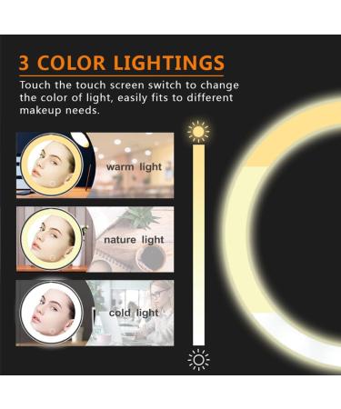 USB LED Lighted Vanity Mirror with 10X Magnification and Flexible Gooseneck - Powerful Suction Cup - Buy Online on GoSupps.com