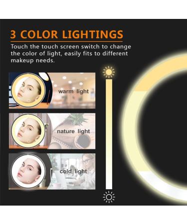 USB 10X Magnifying Makeup Mirror with LED Light and Flexible Gooseneck - Powerful Suction Cup Vanity Mirror - Buy Online on GoSupps.com