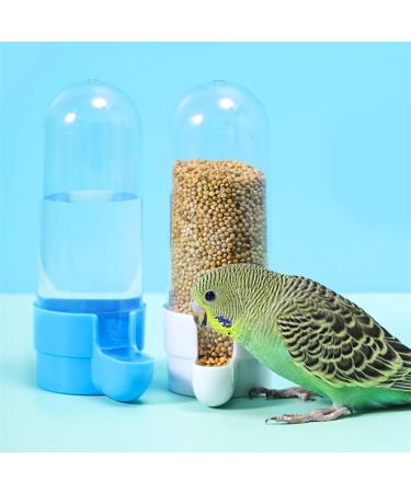 Automatic Bird Water & Feed Dispenser for Parrots & Ornamental Birds - 2 Pack Blue - Buy Online on GoSupps.com