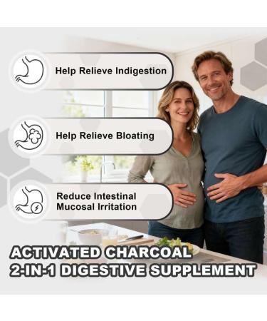2 Pack Activated Charcoal Gummies 1200mg, with Organic Coconut Shell Charcoal & 2 Billion Probiotics, Natural Gas & Bloating Relief, Digestive Support, Non-GMO, Vegan, Gluten Free,Blueberry Flav,120Ct 60 Count (Pack of 2) - Buy Online on GoSupps.com