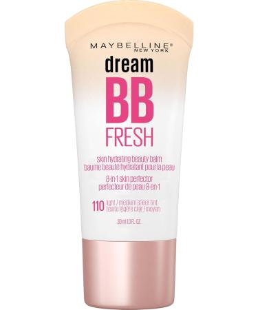 Maybelline Dream Fresh Skin Hydrating BB cream 8-in-1 Skin Perfecting Beauty Balm Sheer Tint Coverage Oil-Free Medium 1 Fl Oz & BB Fresh 110 Light/Medium - Buy Online on GoSupps.com