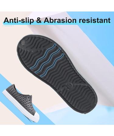 QLZ Kids Water Shoes - Slip-on Anti-Slip Beach Sandals for Boys & Girls - Lightweight & Quick Dry - Grey - Sizes Toddler to Big Kid - Buy Online on GoSupps.com