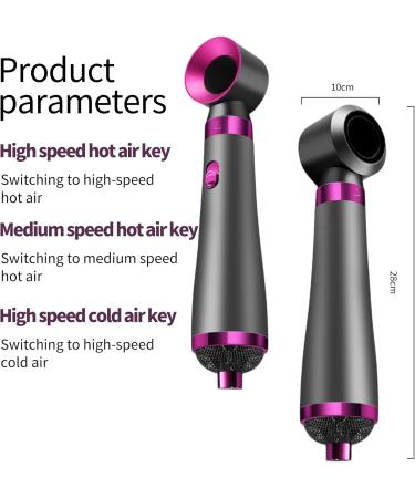 5 in 1 Air Styler - Professional Blow Dryer Brush for Curling Volumizing & Straightening Hair - Purple | International Shipping Available - Buy Online on GoSupps.com