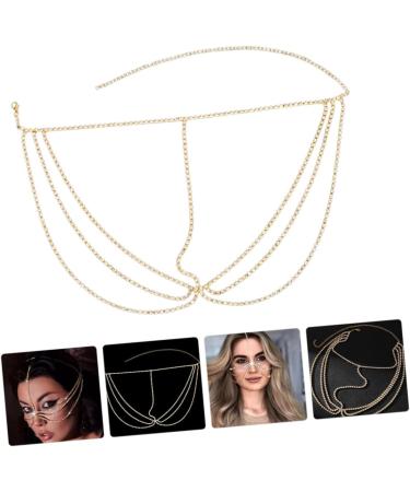 GLSTOY Face Rhinestone Jewelry Gold Headpiece Gold Headbands for Women Hair Jewelry Face Jewelry Accessories for Women Jewelry Hair Chain Gold Face Jewels Face Chain Jewelry - Buy Online on GoSupps.com