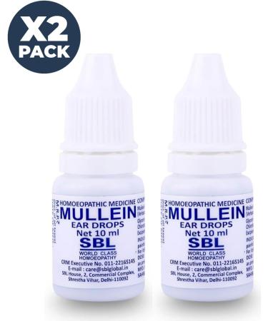 SBL Mullein Ear Drops (2 x 10ml) - Relief for Ear Infections, Earache & Ear Wax - Swimmer's Ear Solution - Buy Online on GoSupps.com