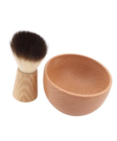 Durable Men's Razor Brush Set - Portable Foam Production with Wooden Handle & Stainless Steel Bowl for Home Salon & Travel - Buy Online on GoSupps.com