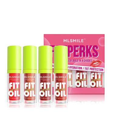 Lip Gloss Lip Oil Gift Set Hydrating & Nourishing Smooth Glossy Finish Lip Glow Oil Shiny Tinted Lip Gloss Lip Care B Lip Oil#025