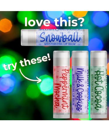 Delight Naturals JUMBO Lip Balm - Snowball (Marshmallow and Mint) - Buy Online on GoSupps.com