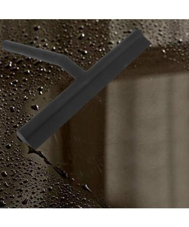 Black Stainless Steel Squeegee for Bathroom Kitchen Car Glass or Mirrors with Hooks Holder - Buy Online on GoSupps.com