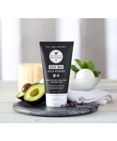 Dionis Goat Milk 2-in-1 Sole Keeper Foot Cream - Hydrating & Repairing for Dry Sensitive Skin - Made in USA - 4oz - Buy Online on GoSupps.com