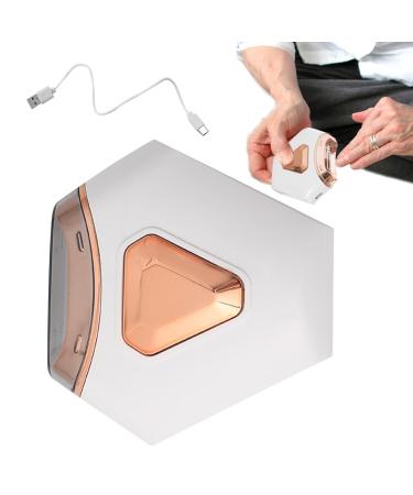 Electric Nail Trimmer - Rechargeable Fingernail File Automatic Nail File | Electric Automatic Nail Safety Trimmer with Nail Clip Storage 2-in-1 Nail Cutter and Polisher for Kids Adults 1pc White