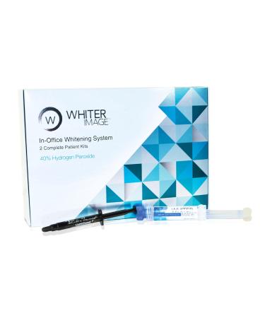 Whiter Image Professional Dental-Grade Teeth Whitening Treatment Kit - Sensitivity Proof with 40% Hydrogen Peroxide and Dual-Activation Technology - Made in USA