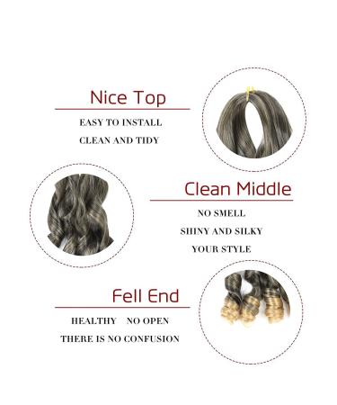 Yidie Curly Braided Hair Extensions - Loose Waves 51 cm Springy French Art Hair for Women (1B/27) - 6 Packs - Buy Online on GoSupps.com