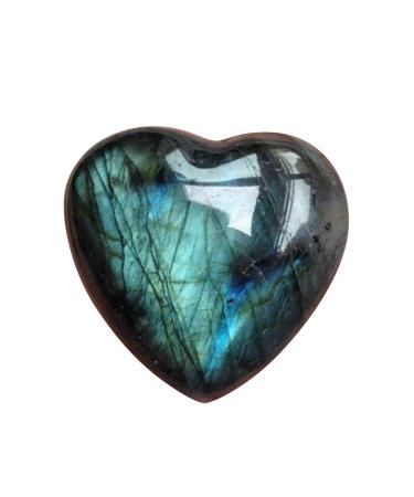 Moonstone Crystal Heart Shape Natural Labradorite Palm Stone Healing Gemstone Mineral Reiki Chakra Crystal Polished Pouch