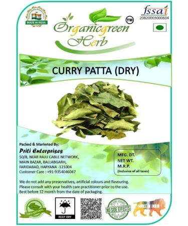 ORGANIZE Organic Green Herb Kadi Patta Curry Leaf Karuvepillai Patta Dry 100gm