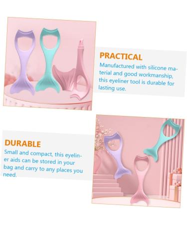 DOITOOL Mascara Brush Makeup Stickers Guard Eyelashes Brush Women Silicone Eyeliner Aid Mermaid Tail Eyelashes Eyeliner Shield Beauty Tools Woman Silica Gel Multifunction Pink Drawing Tool 15X5.7CM Pink - Buy Online on GoSupps.com