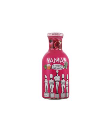 Yamas Iced White Tea with Pomegranate & Honey - Authentic Flavor Low-Calorie Sugar-Free Gluten-Free Vegetarian-Friendly Eco-Friendly Glass Bottled Beverage - 360ml