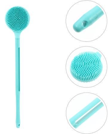 Healifty Silicone Handle Cleaner Brush - Shower Exfoliator & Back Massager | Double-Sided Body Scrub for Kids | Portable Bath Skin Brushing Tool - Sky-blue - Buy Online on GoSupps.com