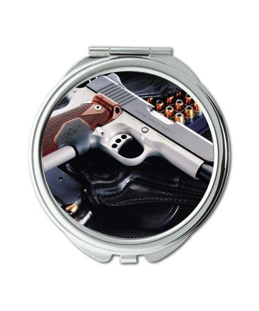 YENDOSTEEN Mirror Travel Mirror pistol safe Round Mirror new gun pocket mirror portable mirror