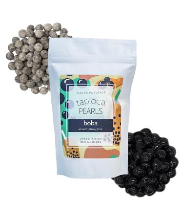 Tapioca Pearls for Bubble Tea Smooth and Chewy Boba Pearls Easy-to-Cook Instant Boba Pearls for the Perfect Boba Tea Ready in 5 Minutes Uncooked 10.5 oz - Flavor Purveyor 10.5 Ounce (Pack of 1)