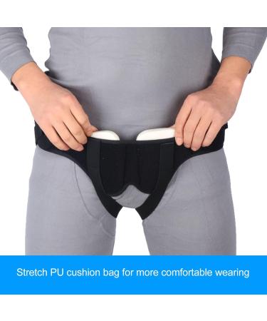 Adjustable Hernia Support Belt for Men - Dual Shape Pads Removable Compression Ideal for Single & Double Inguinal Hernia - Buy Online on GoSupps.com