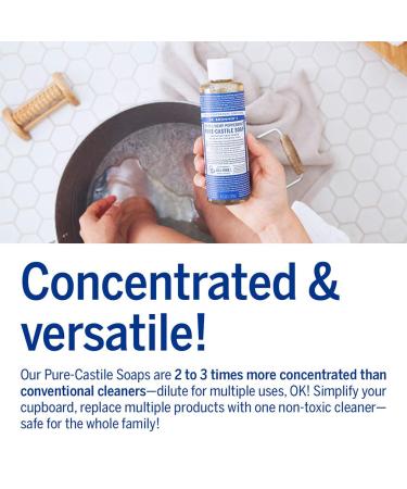 Dr. Bronner's Pure-Castile Liquid Soap Variety Pack - Peppermint, Lavender, Tea Tree, Eucalyptus, Almond, Baby Unscented - 18-in-1 Organic Oils - Face, Body, Hair, Laundry, Pets, Dishes - 4 oz, 6 Count - Buy Online on GoSupps.com