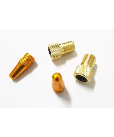 Osymoker Anodized Alloy Presta Valve Caps + Copper Presta to Schrader Adaptor for Bike, Car, Tube Pump - Premium Valve Converter Tools - Buy Online on GoSupps.com